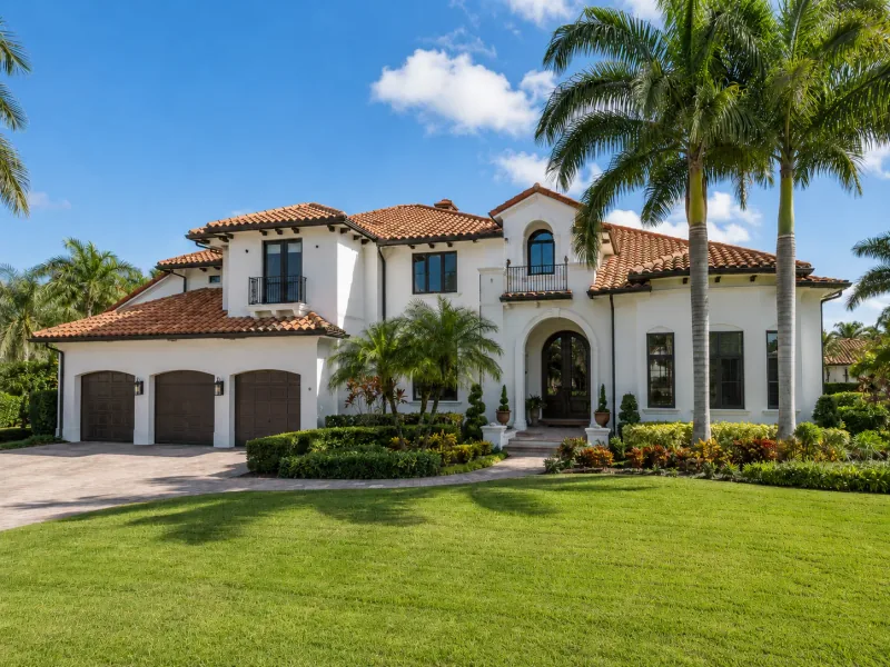 Florida home with a barrel tile roof